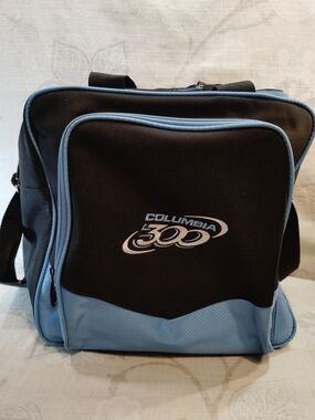 Columbia 300 Two-Tone Black and Light Blue Crossbody,Shoulder/Bowling Bag